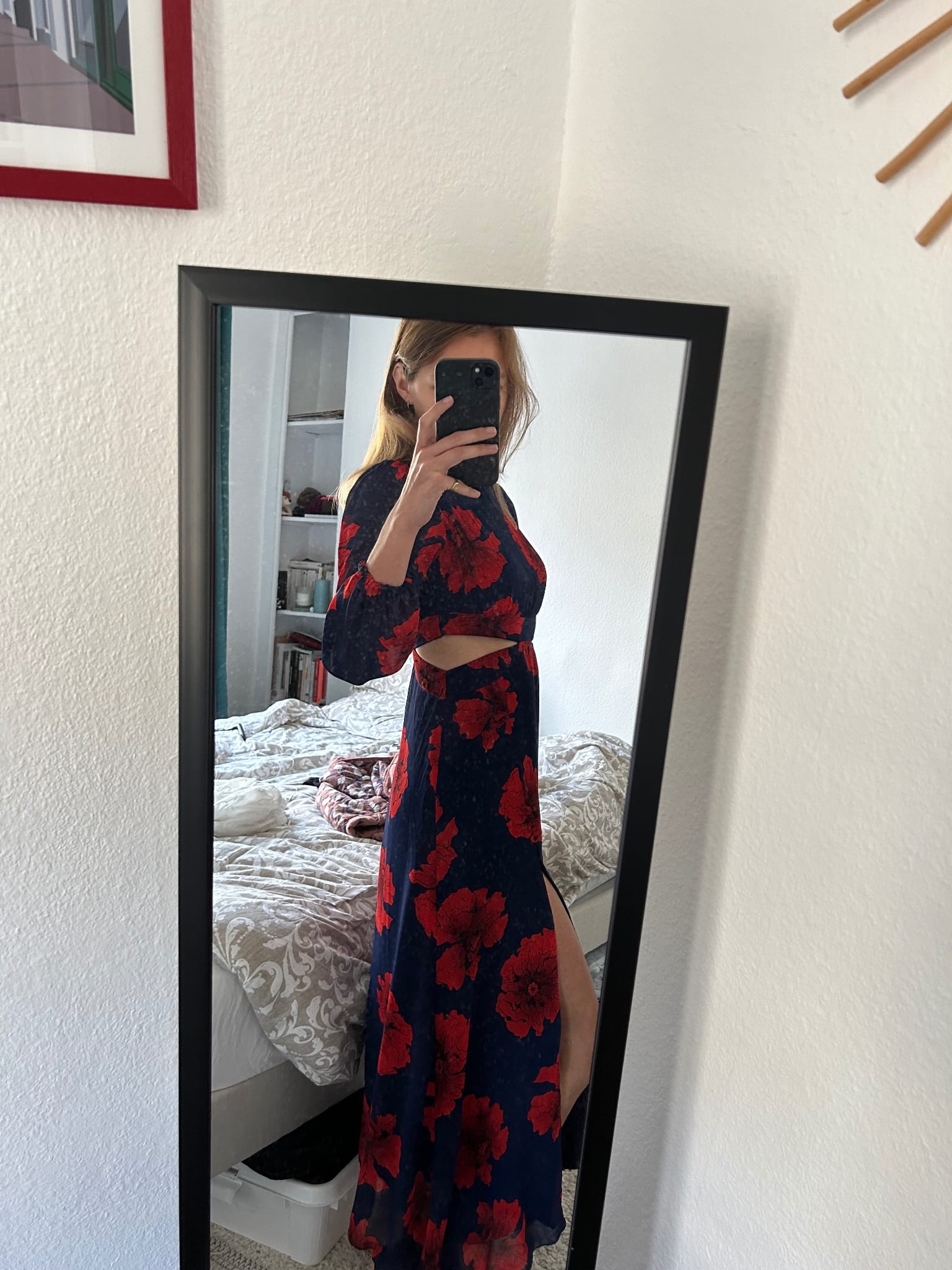 Robe midi à fleurs · Fait main · taille 34 · Robe · à louer - photo 7