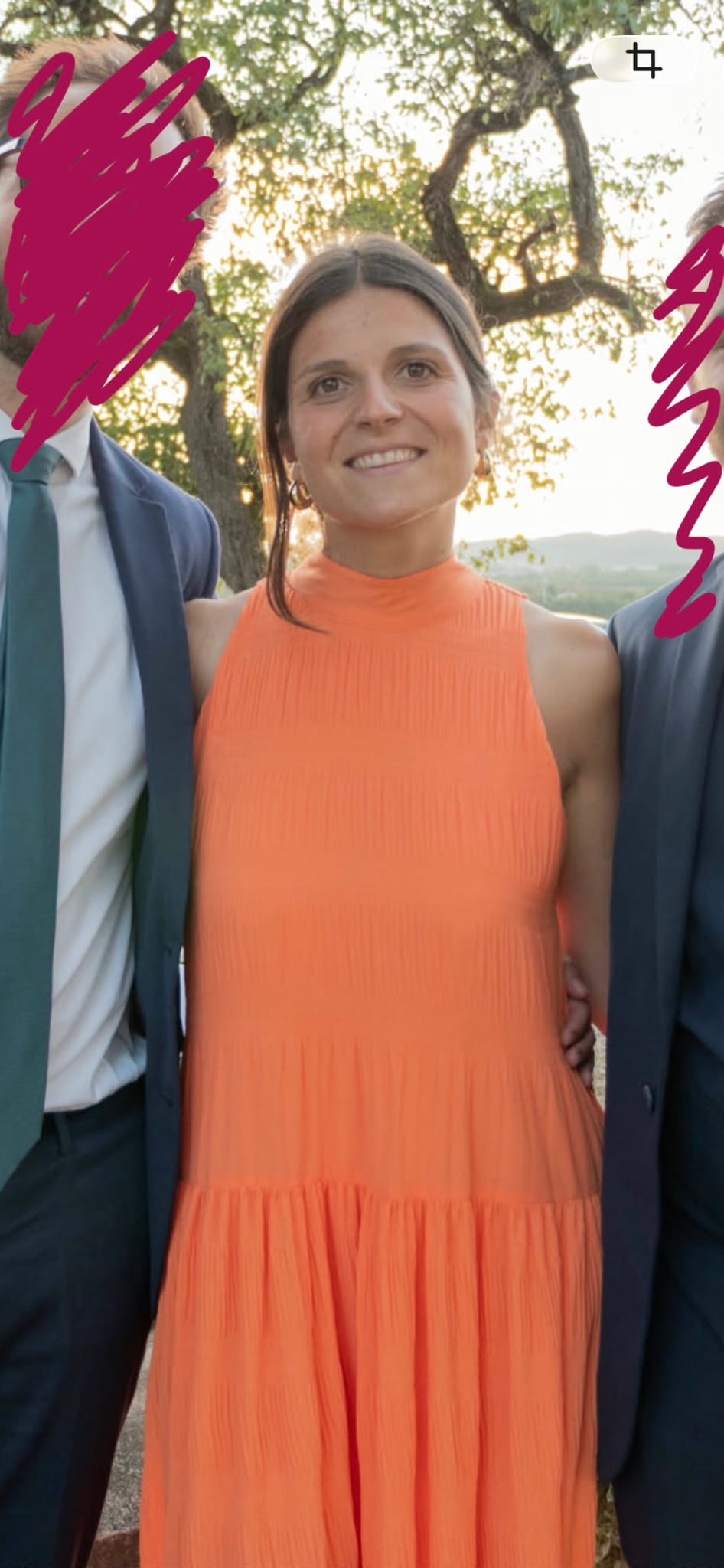 Robe longue orange Massimo Dutti · Massimo Dutti · taille S · Robe · à louer - photo 2