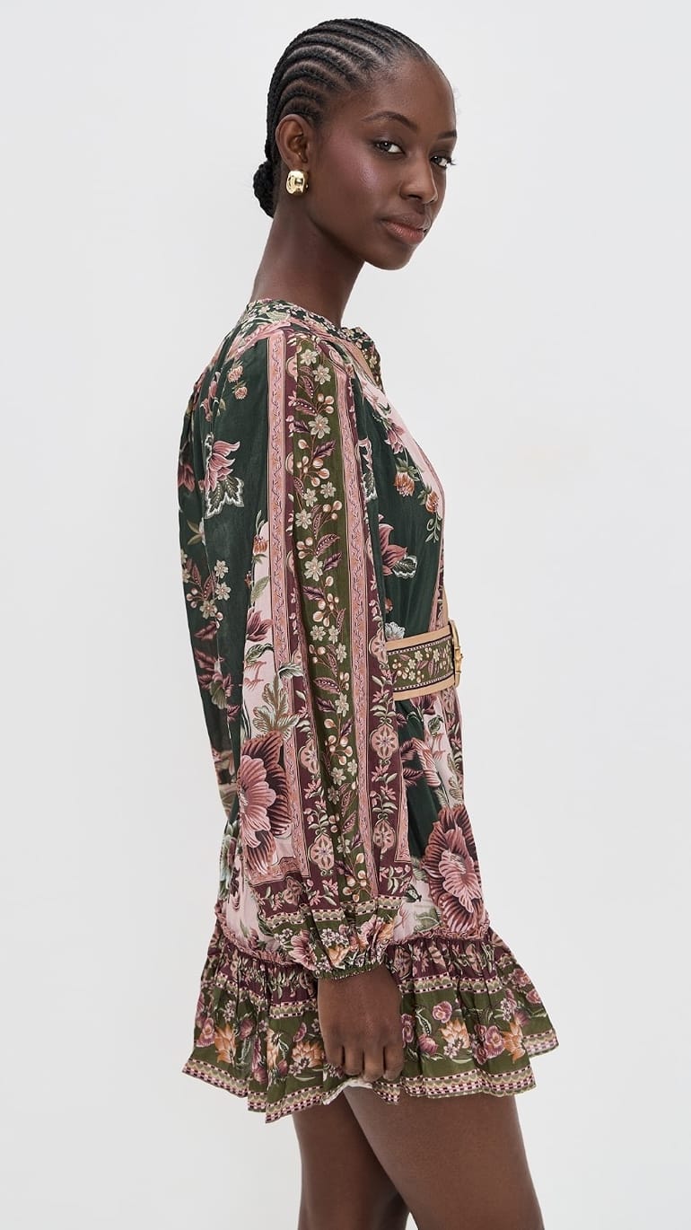 Robe Green Flowering Garden Tree - Farm Rio · Farm Rio · taille XS · Robe · à louer - photo 2