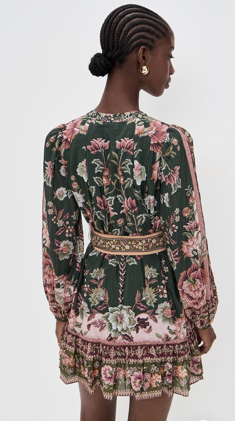 Robe Green Flowering Garden Tree - Farm Rio · Farm Rio · taille XS · Robe · à louer - photo 3
